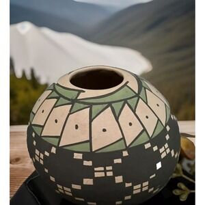 Mata Ortiz Pottery Paquime Geometric Abigail Marin Mixed Clay Mexico Ceramic Art
